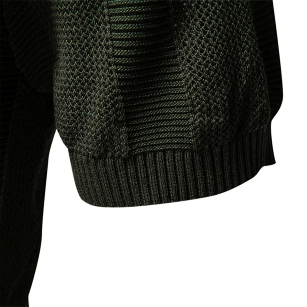 Men's Striped Hollow Knit Polo Shirt
