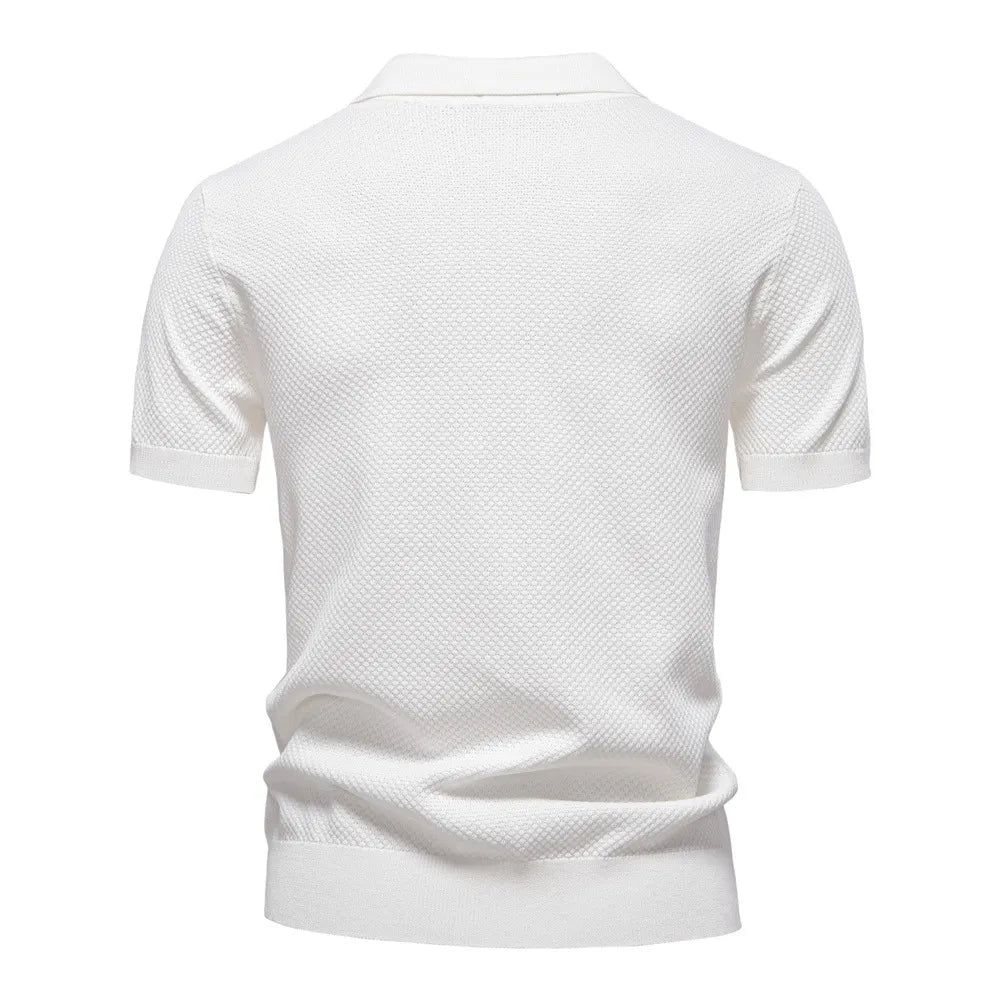 Men's Business Seagull Collar Wool Polo Shirt