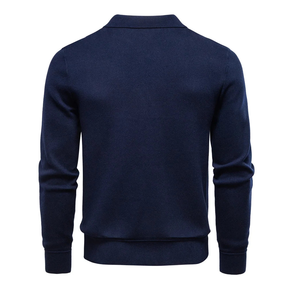 Men's Pure Cotton Luxury Casual Zip-Up Cardigan