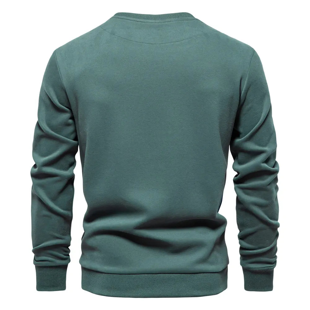 Men's Patchwork Cotton Casual Sweatshirt