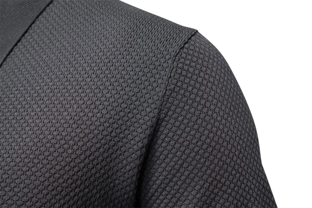 Men's Business Seagull Collar Wool Polo Shirt