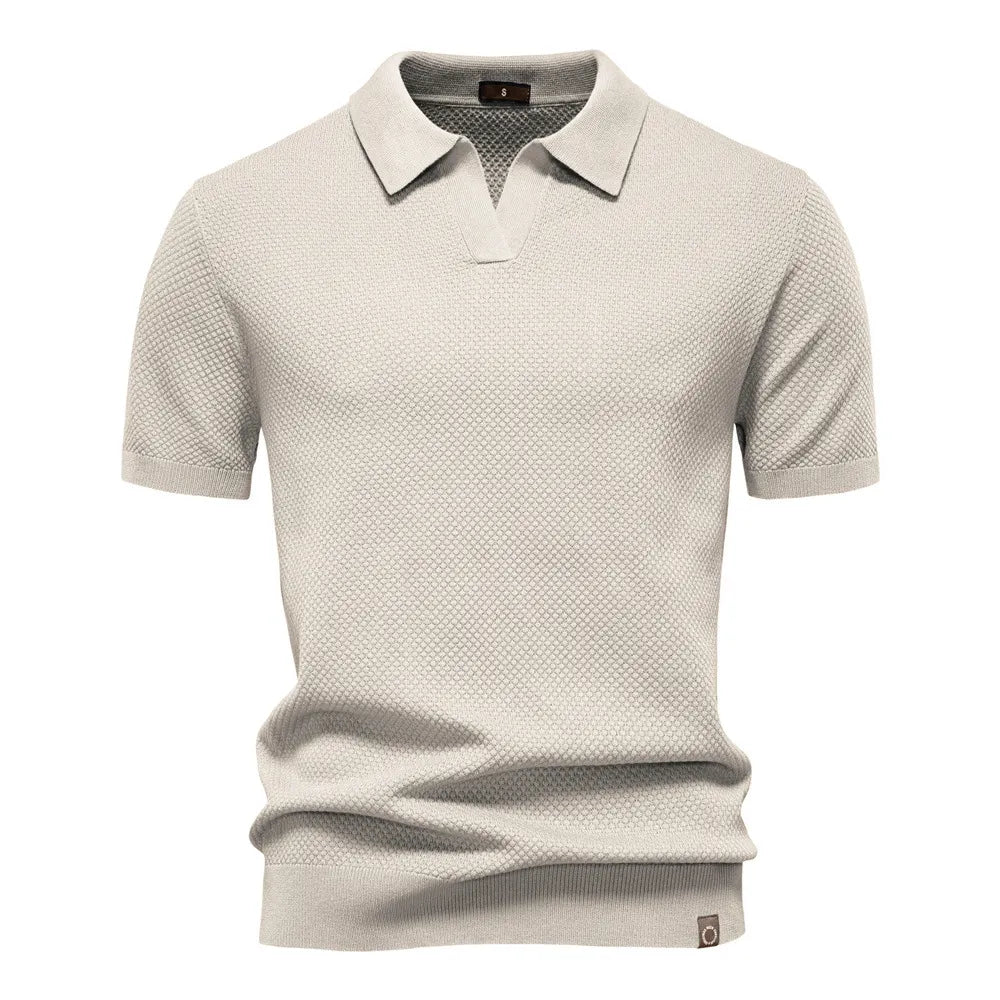 Men's Business Seagull Collar Wool Polo Shirt