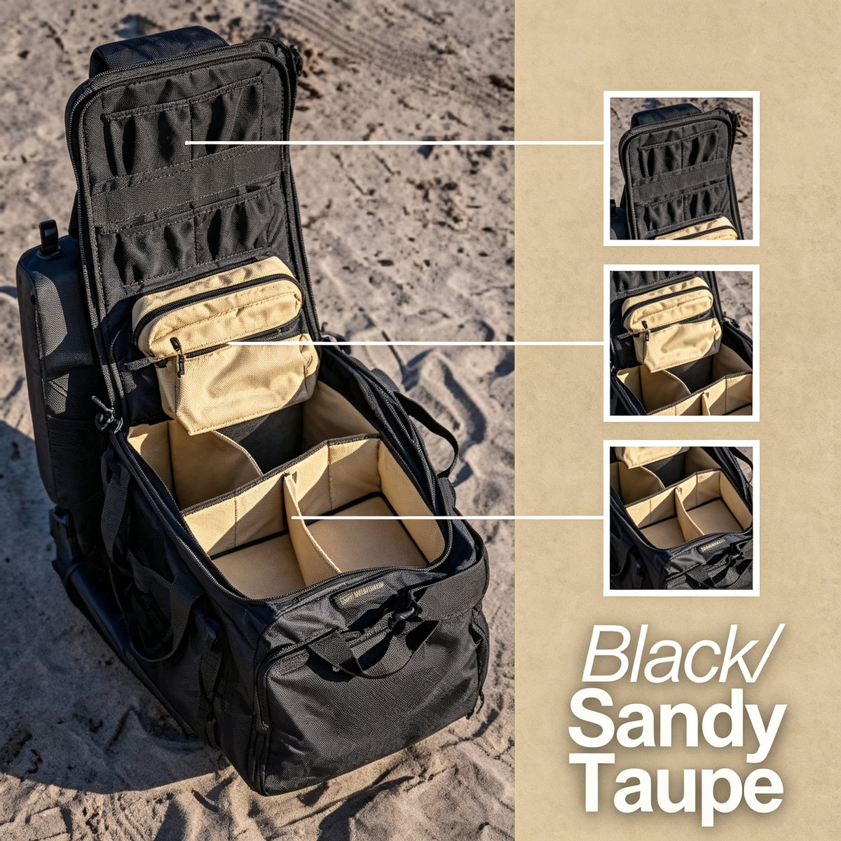 Large Multi-Compartment Outdoor Duffle Bag with Shoe Storage for Camping & Travel