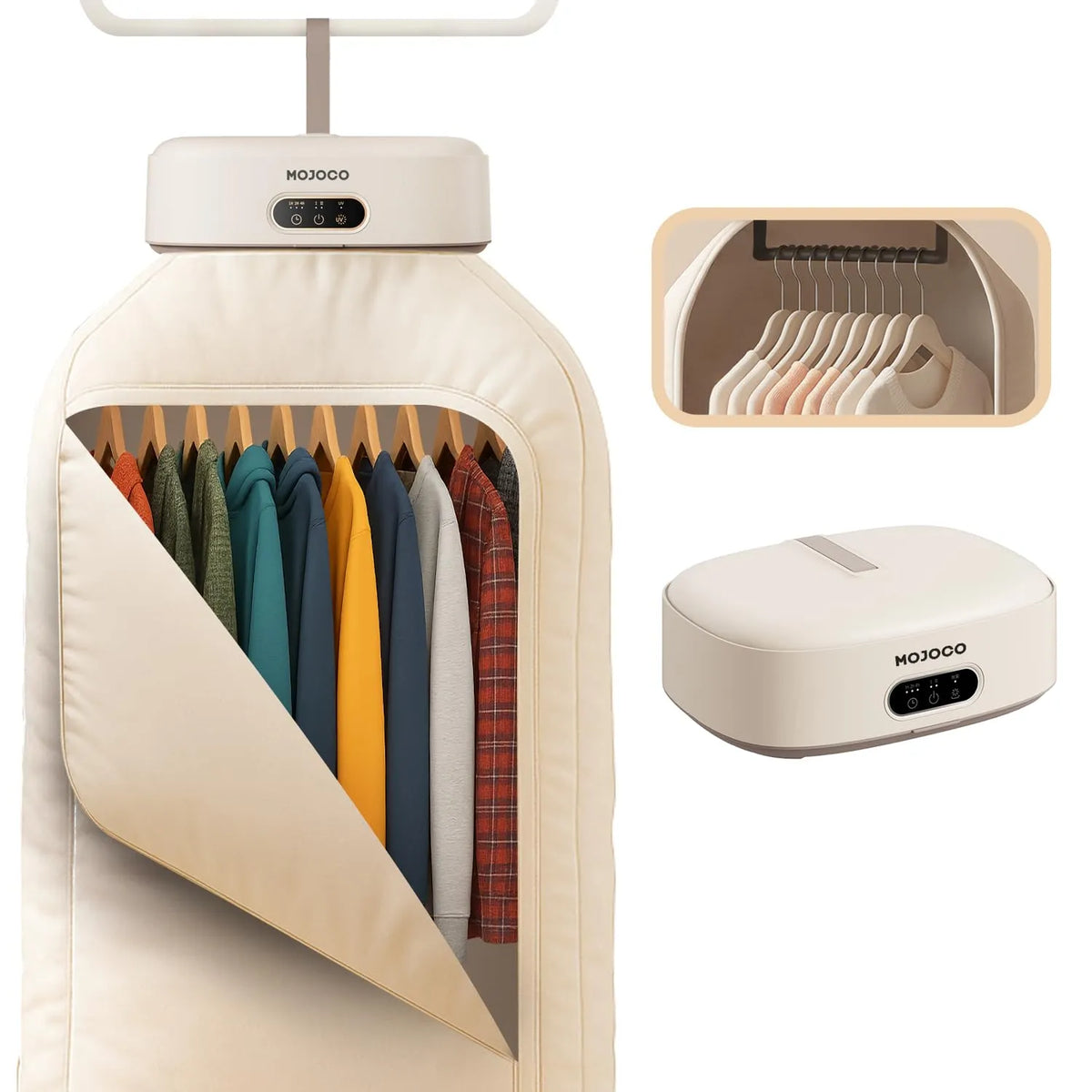 MOJOCO Portable Garment Dryer, Mini Hanging Clothes Dryer for Apartment, Dorm & RV, Comes with Drying Bag, Quick & Easy to Use