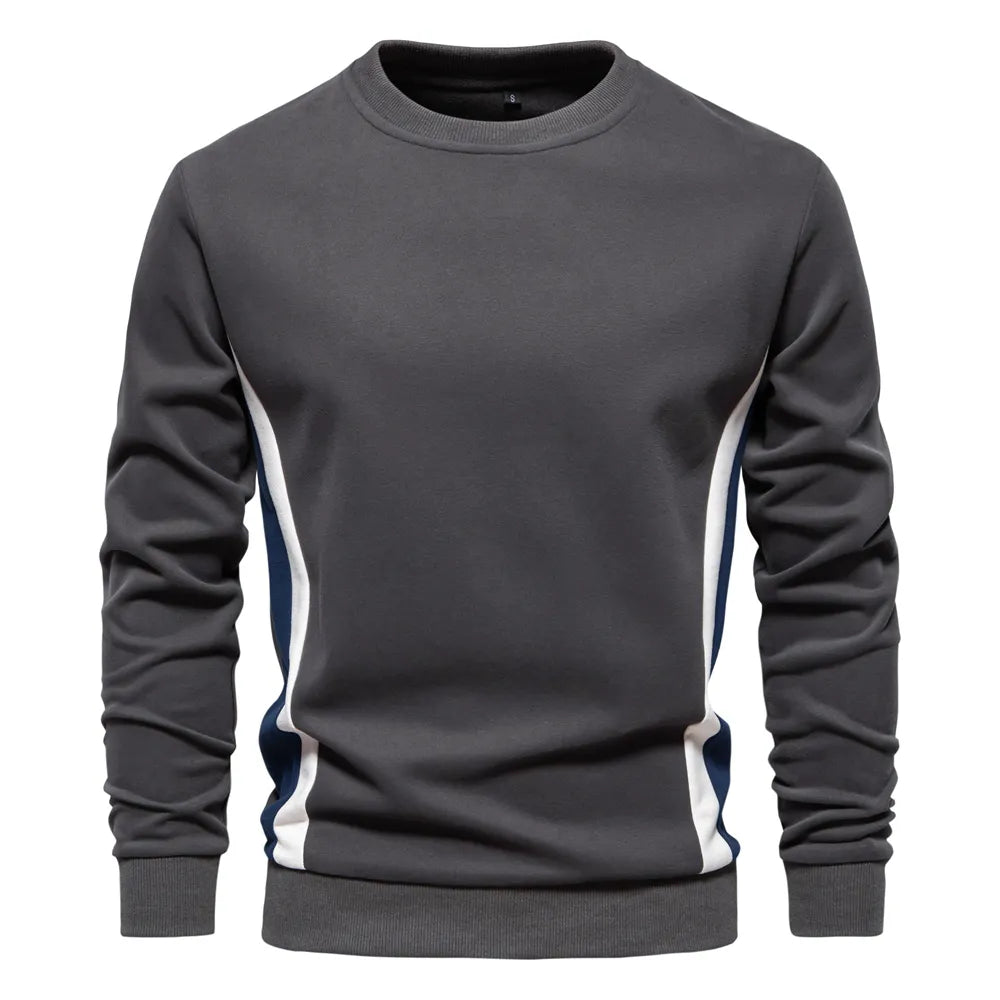 Men's Patchwork Cotton Casual Sweatshirt