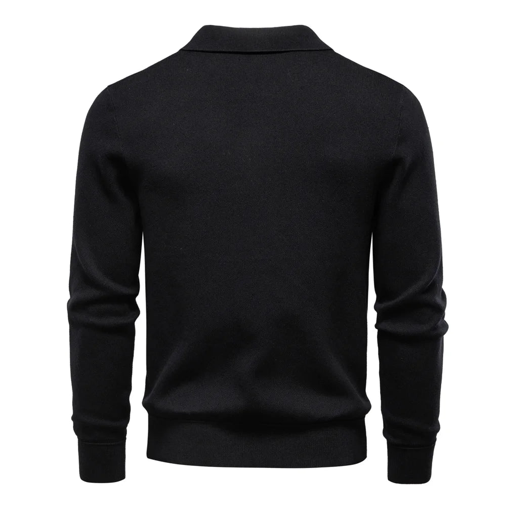 Men's Pure Cotton Luxury Casual Zip-Up Cardigan