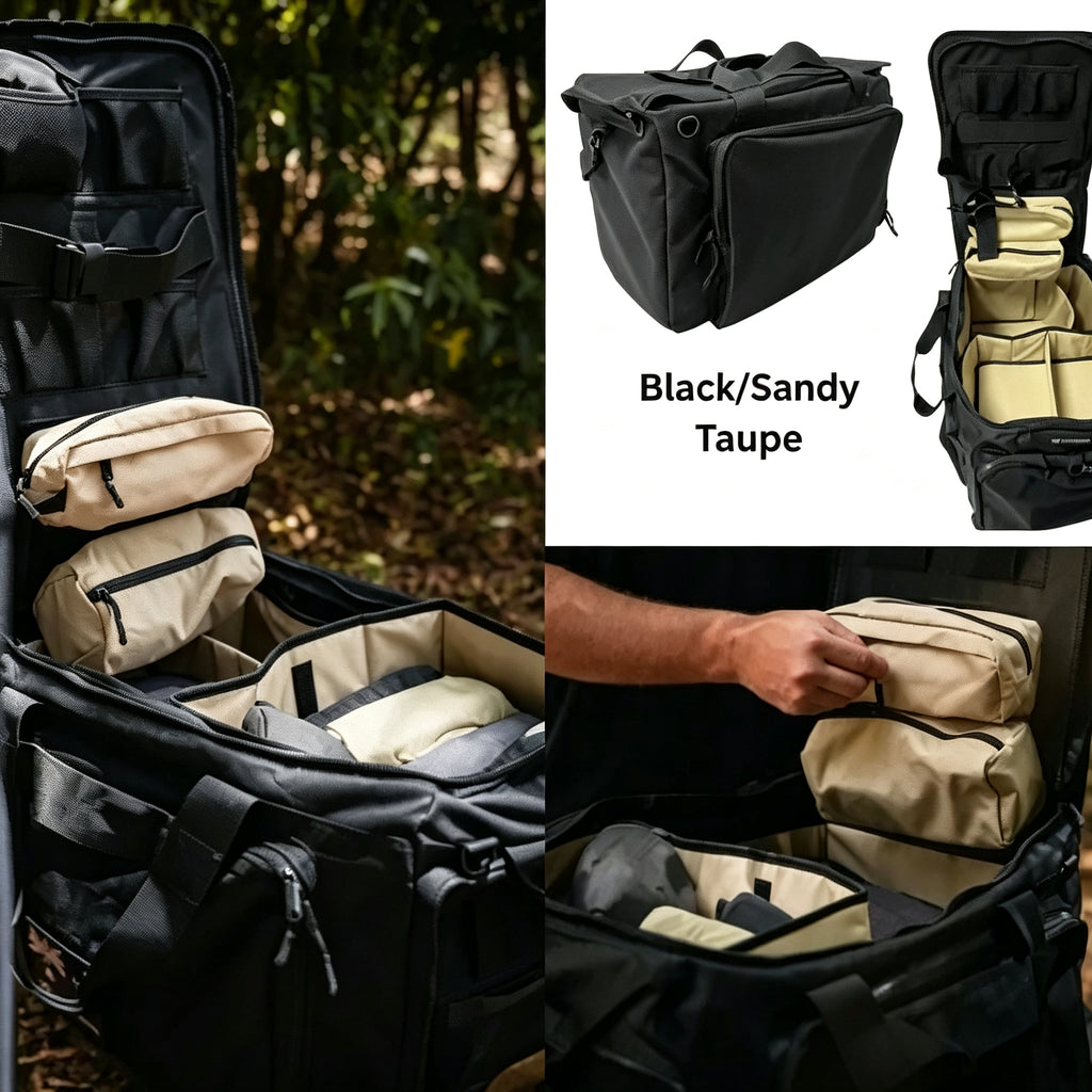 Large Multi-Compartment Outdoor Duffle Bag with Shoe Storage for Camping & Travel