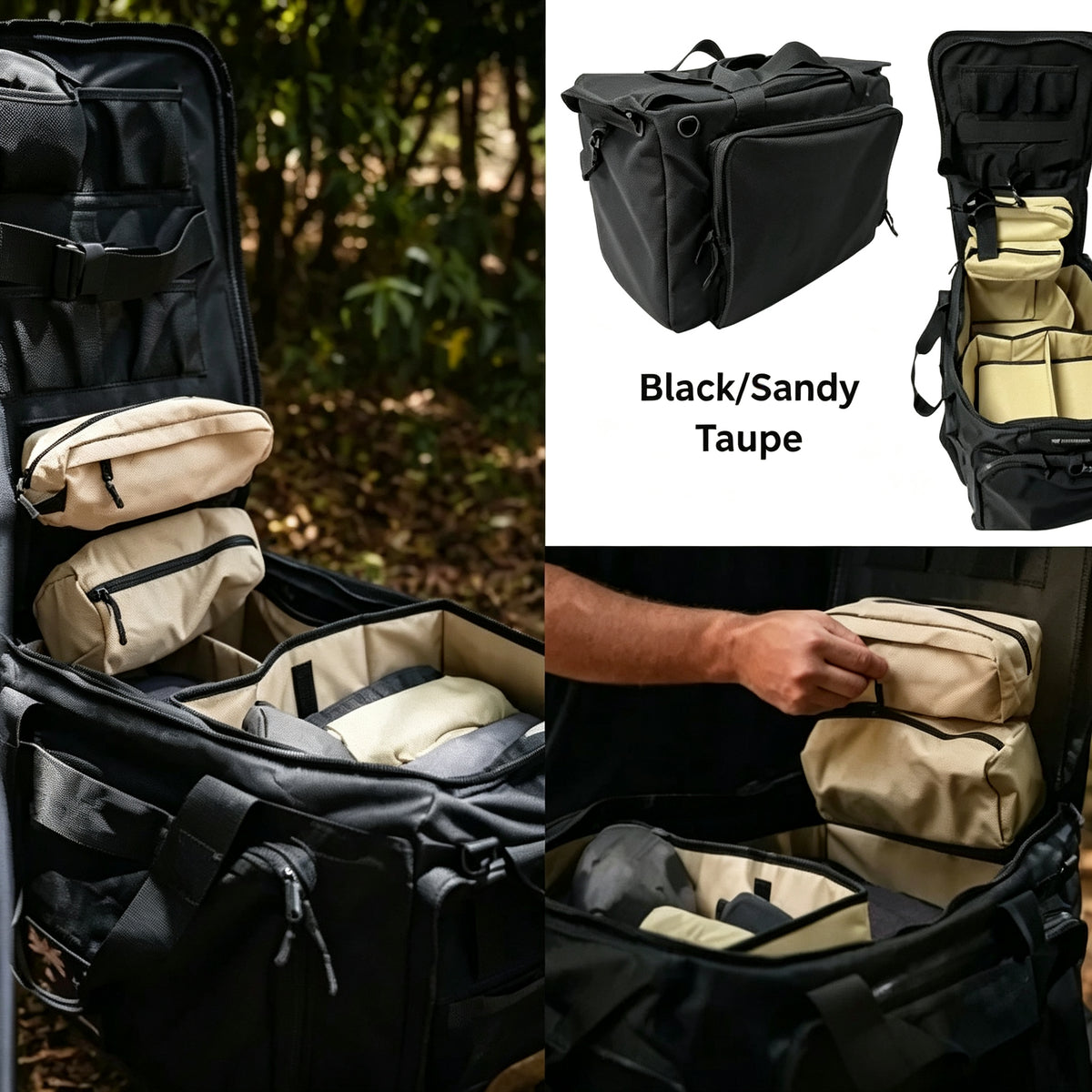 Large Multi-Compartment Outdoor Duffle Bag with Shoe Storage for Camping & Travel