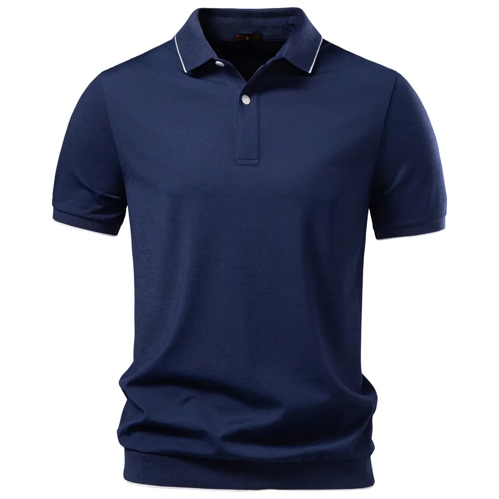 Men's Summer Lightweight Tencel Polo Shirt
