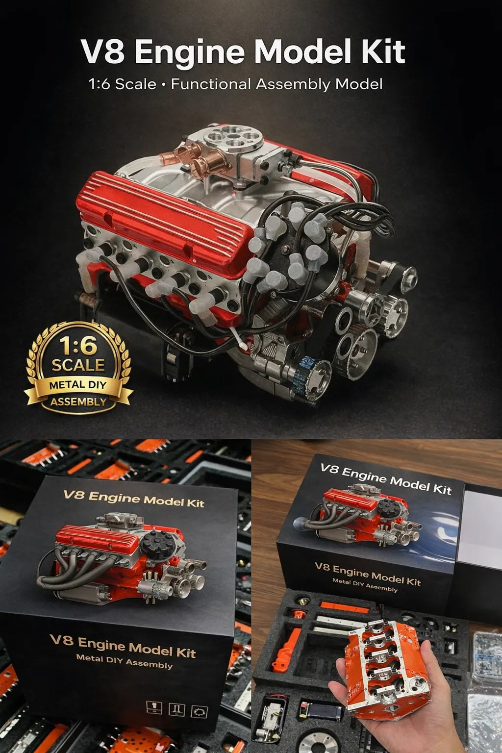 Gasoline OHV V8 Small-block Engine Model Kits-🎉Last Day Promotion 50% OFF