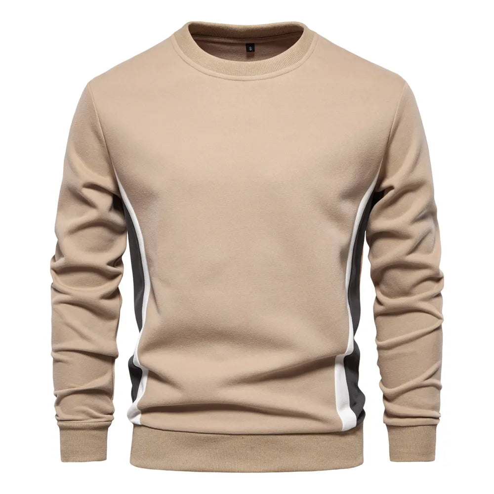 Men's Patchwork Cotton Casual Sweatshirt