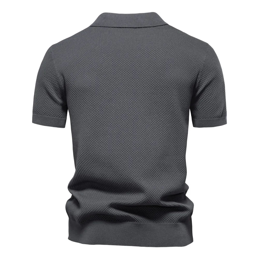 Men's Business Seagull Collar Wool Polo Shirt