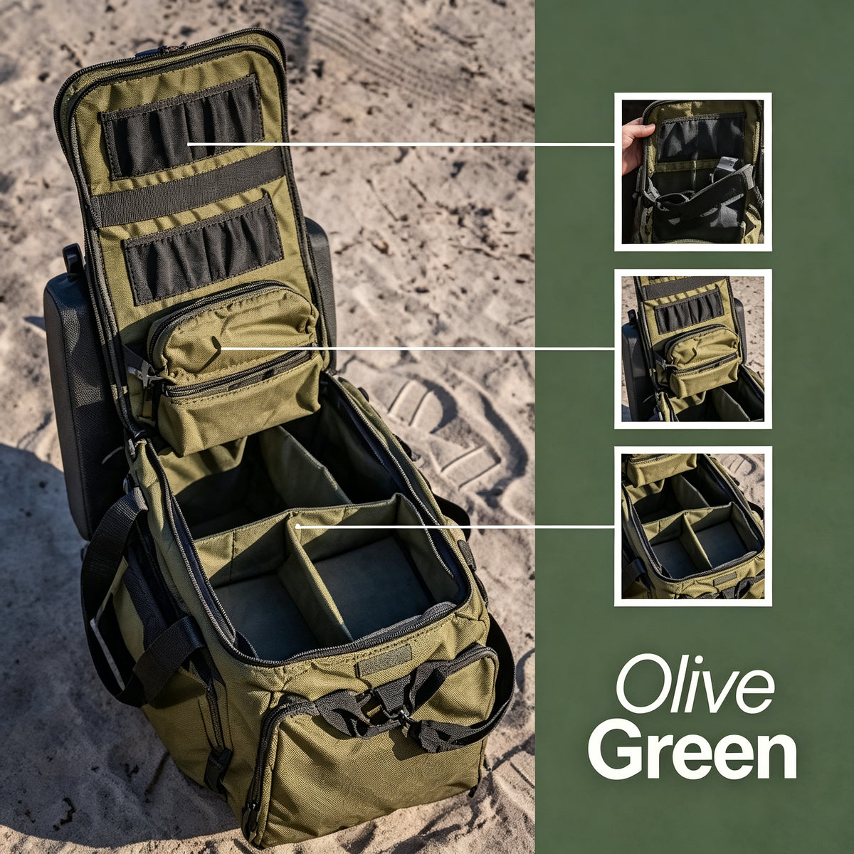 Large Multi-Compartment Outdoor Duffle Bag with Shoe Storage for Camping & Travel