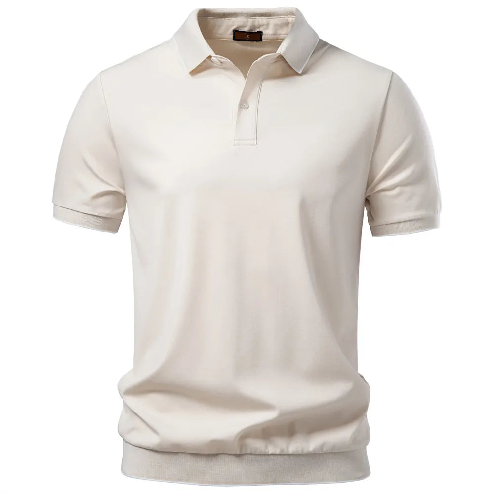 Men's Summer Lightweight Tencel Polo Shirt