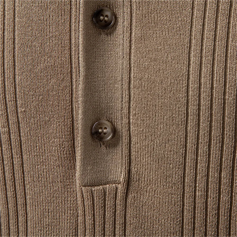 Men's Soft and Breathable Henley Collar T-shirt