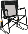 Camping Chair | Portable Folding Rocking Chair with Sturdy Durable Armrests, Drink Holder and Comfortable Backrest