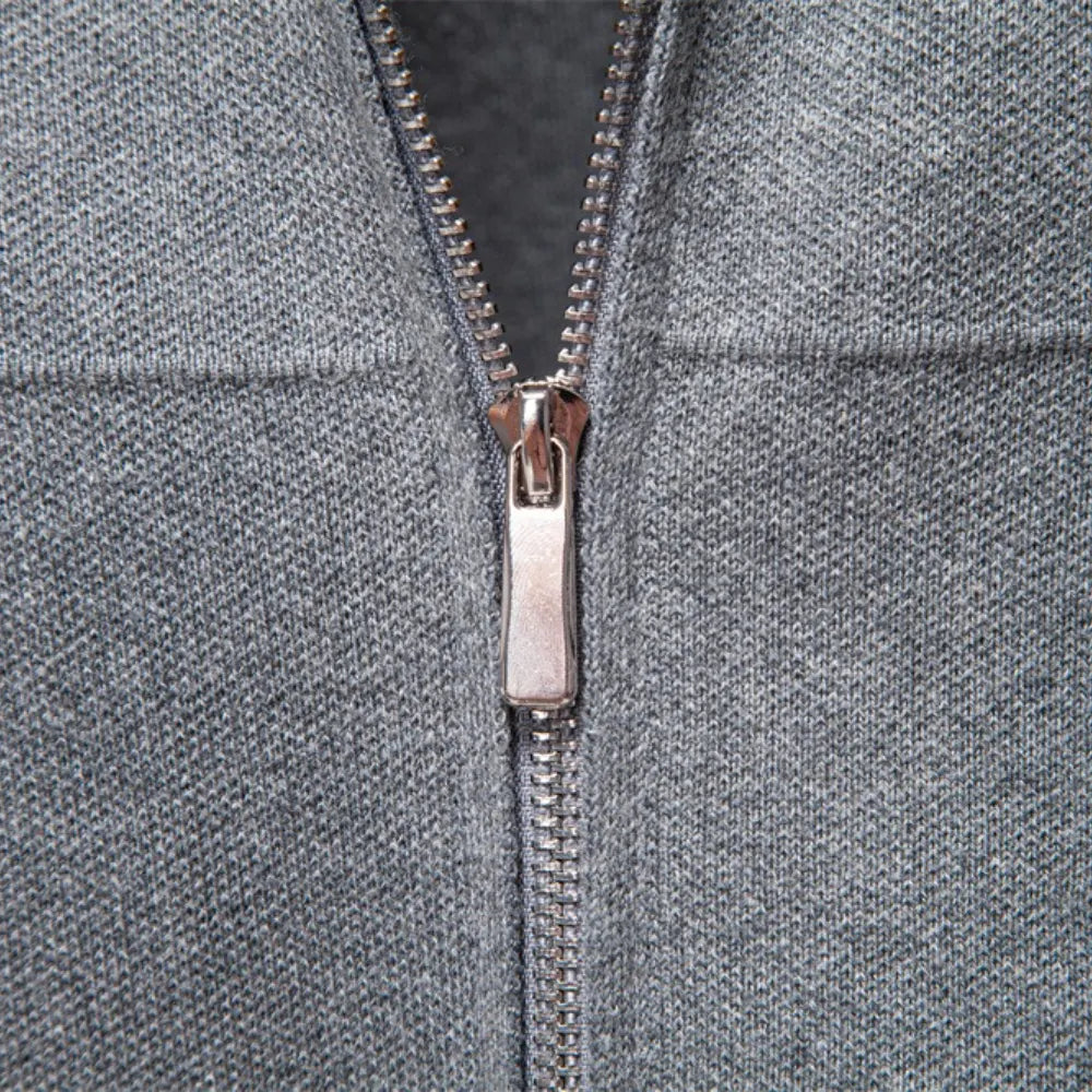 Men's Pure Cotton Luxury Casual Zip-Up Cardigan