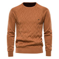 Men's Rhombus Solid Color Warm Sweater