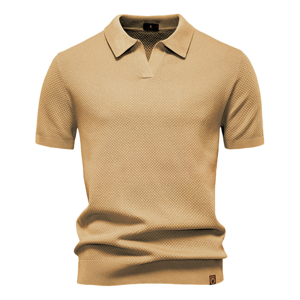 Men's Business Seagull Collar Wool Polo Shirt