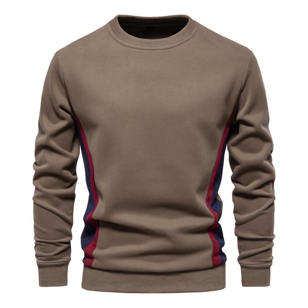 Men's Patchwork Cotton Casual Sweatshirt