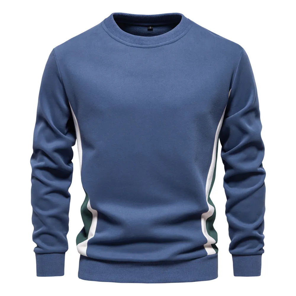 Men's Patchwork Cotton Casual Sweatshirt
