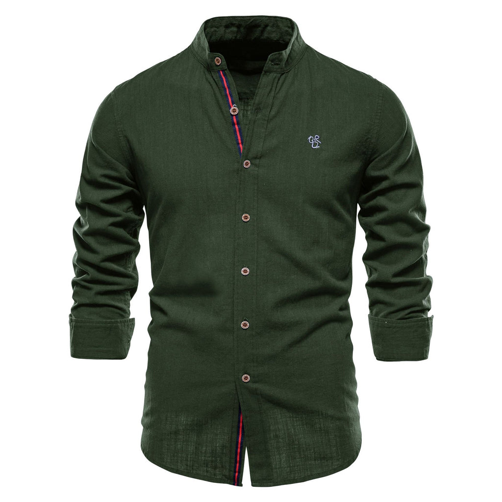 Men's 100% high quality cotton long sleeve shirt