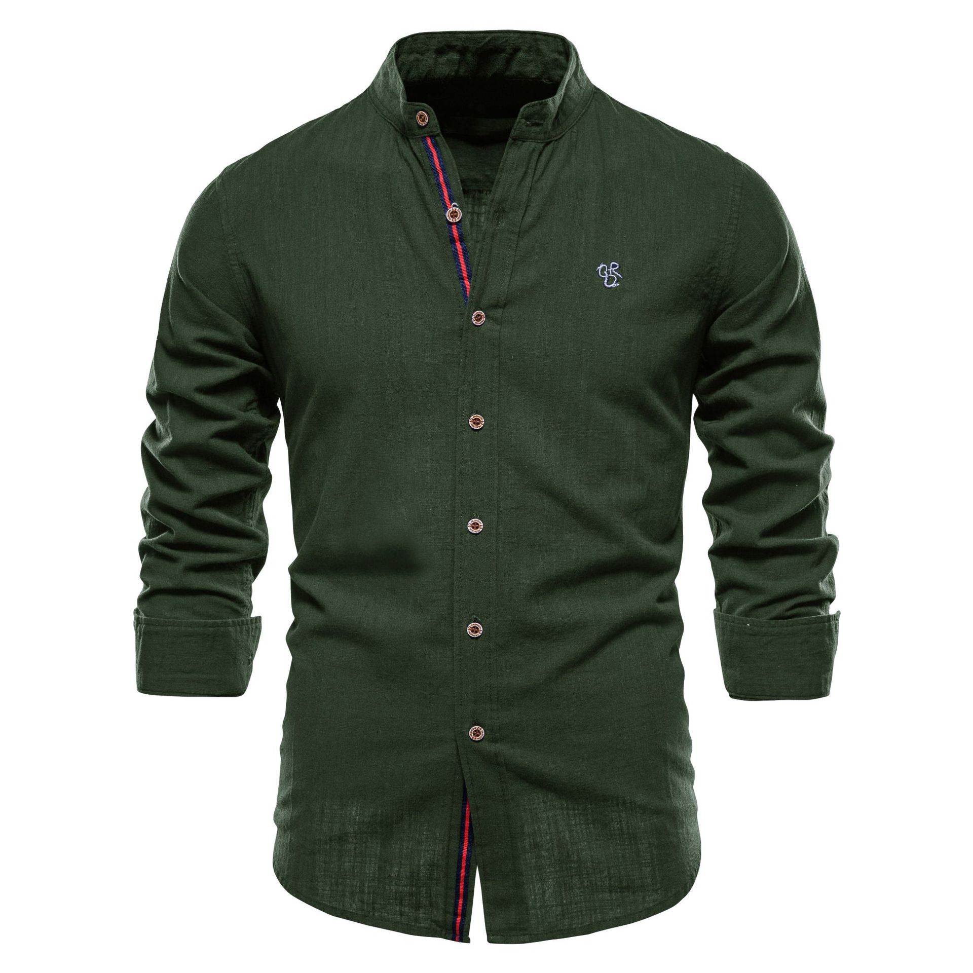 Men's 100% high quality cotton long sleeve shirt