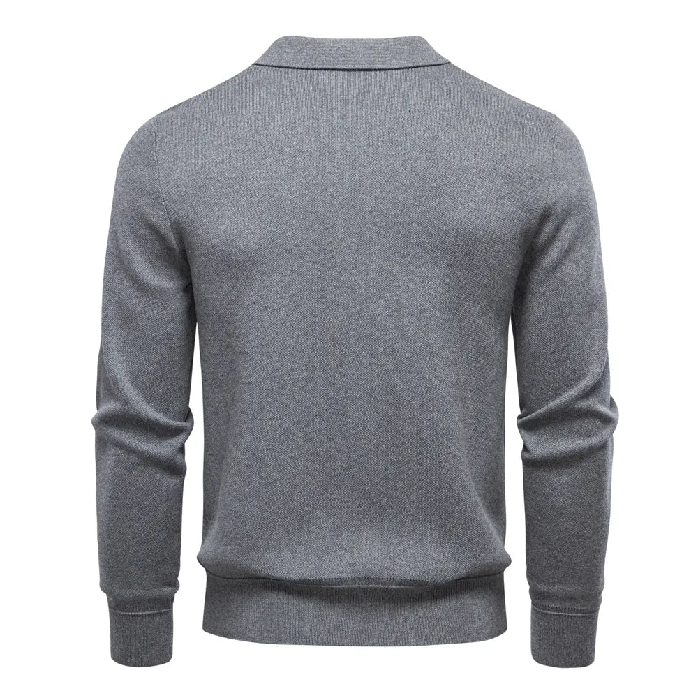 Men's Pure Cotton Luxury Casual Zip-Up Cardigan