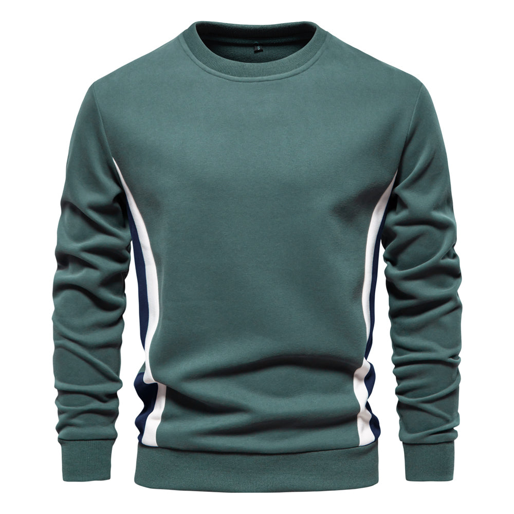 Men's Patchwork Cotton Casual Sweatshirt