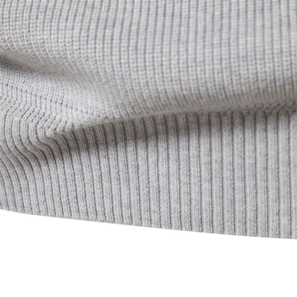 Men's Cotton Zipper Knit Sweater