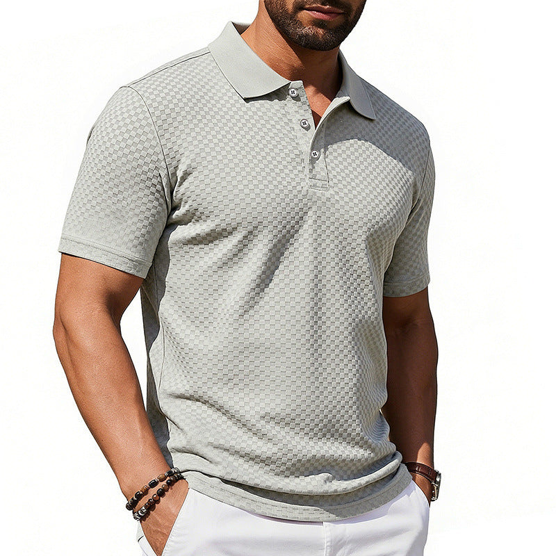 Men's Textured Fashion Polo Shirt