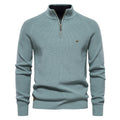 Men's Cotton Zipper Knit Sweater