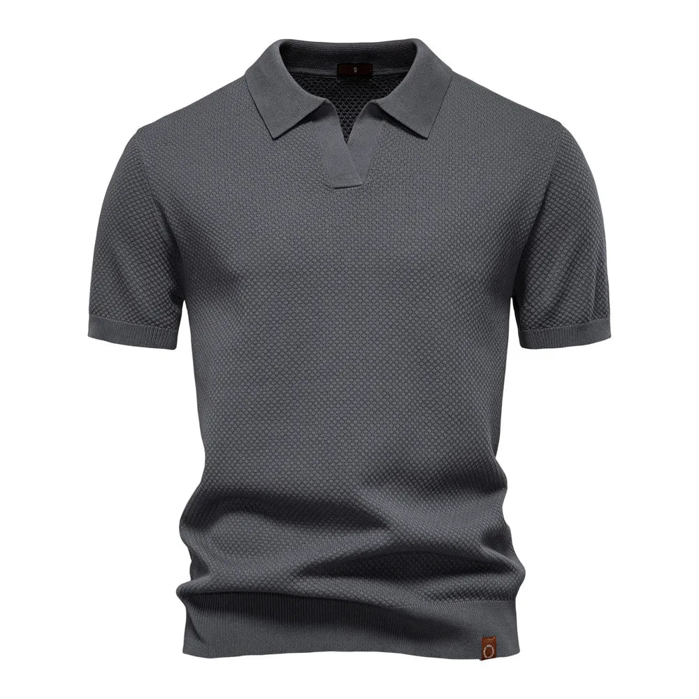 Men's Business Seagull Collar Wool Polo Shirt