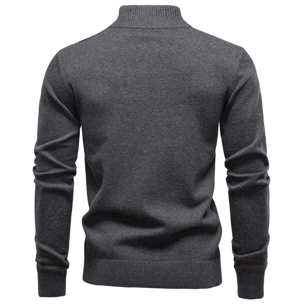 Men's Striped Luxury Cotton Knit Sweater