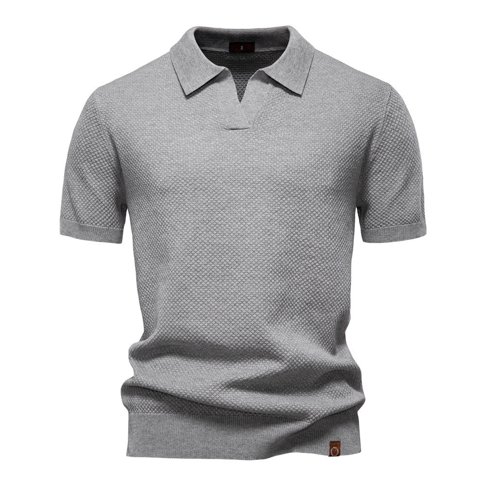 Men's Business Seagull Collar Wool Polo Shirt