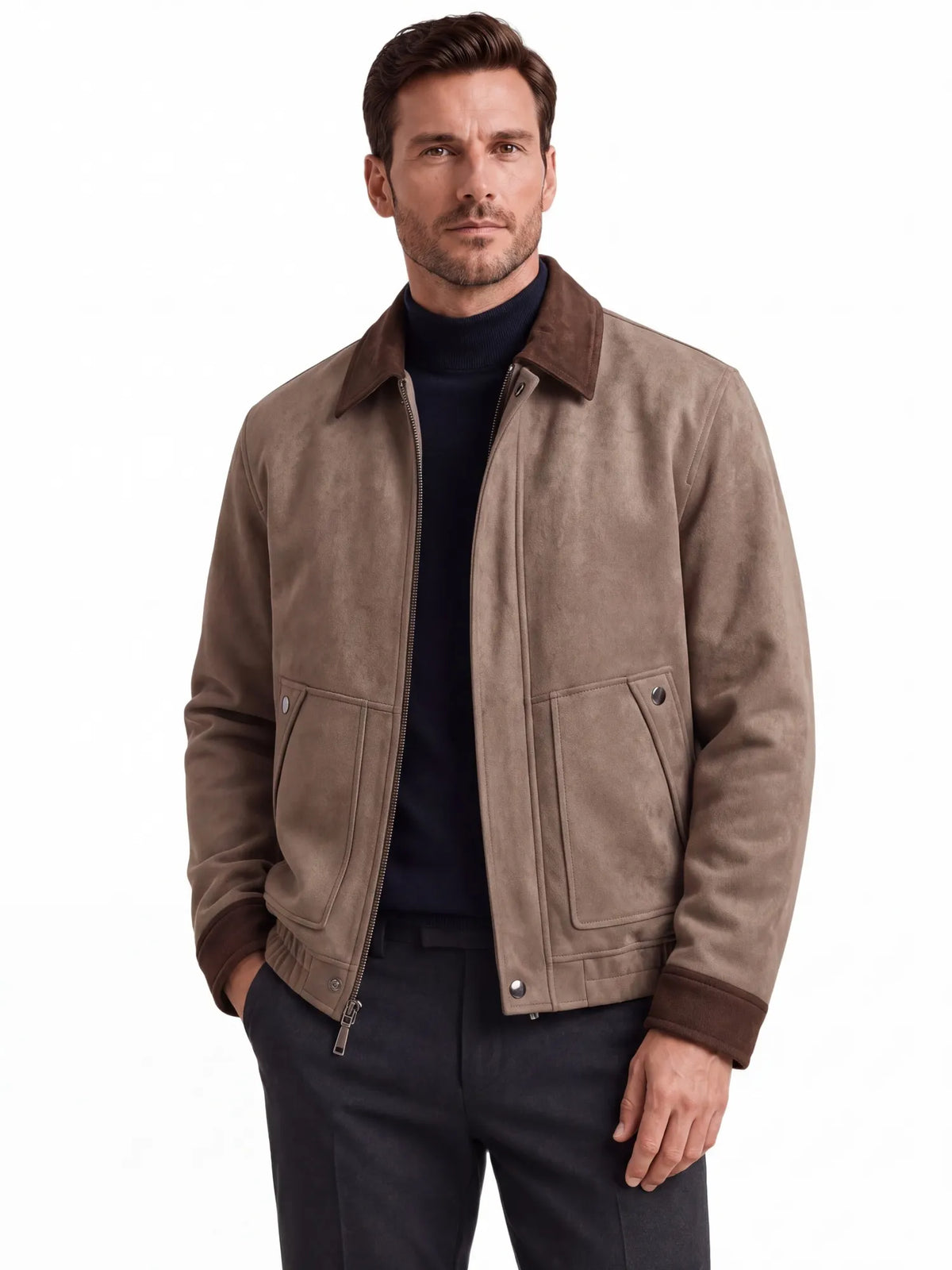 Men's Retro Suede Business Jacket