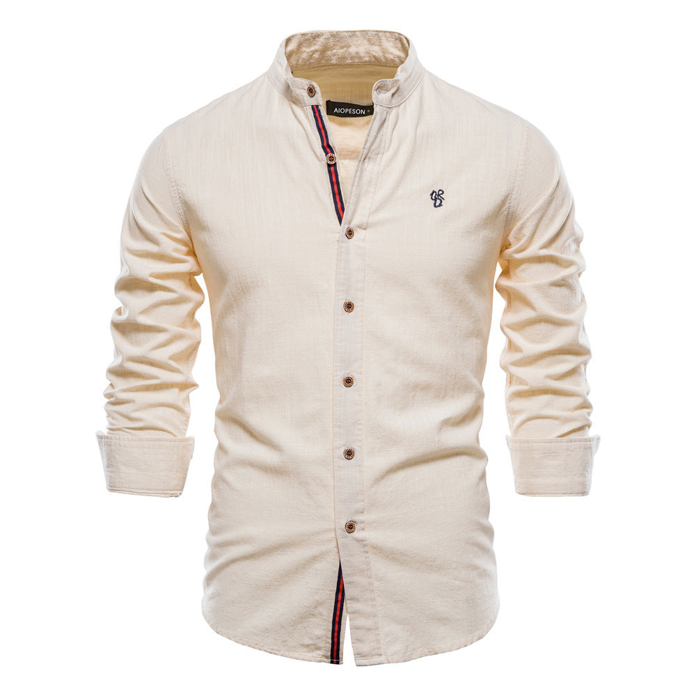 Men's 100% high quality cotton long sleeve shirt