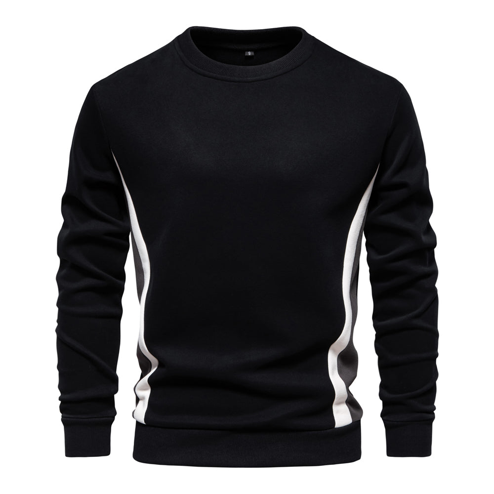 Men's Patchwork Cotton Casual Sweatshirt