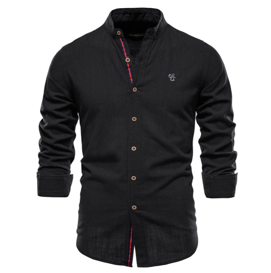 Men's 100% high quality cotton long sleeve shirt