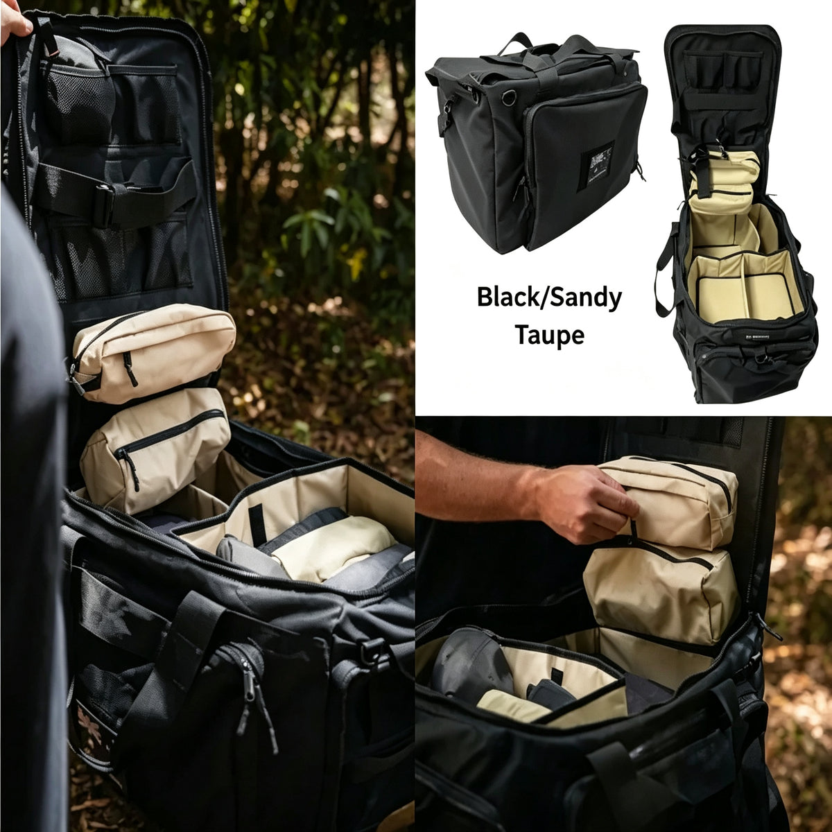 Large Multi-Compartment Outdoor Duffle Bag with Shoe Storage for Camping & Travel