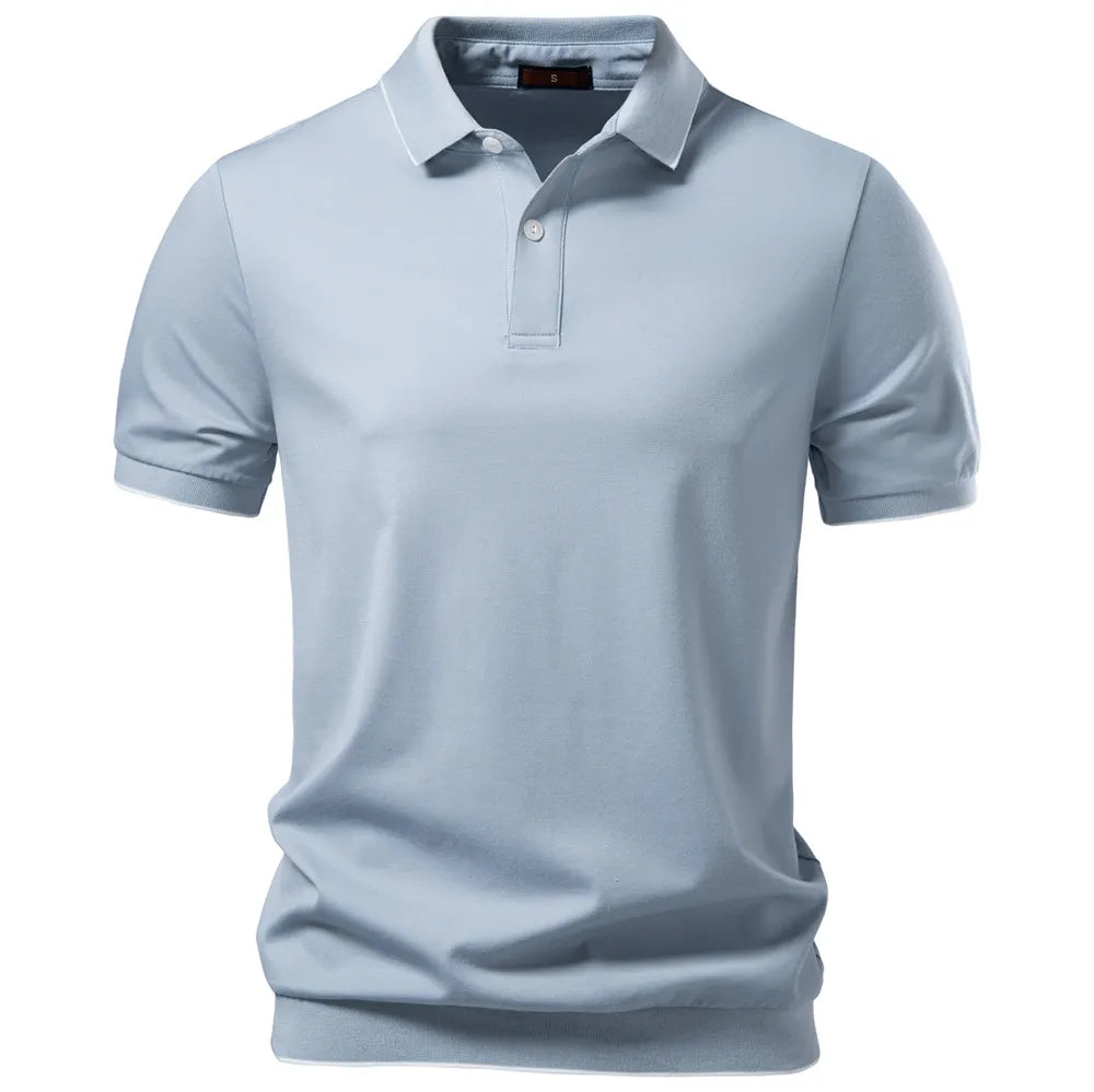 Men's Summer Lightweight Tencel Polo Shirt