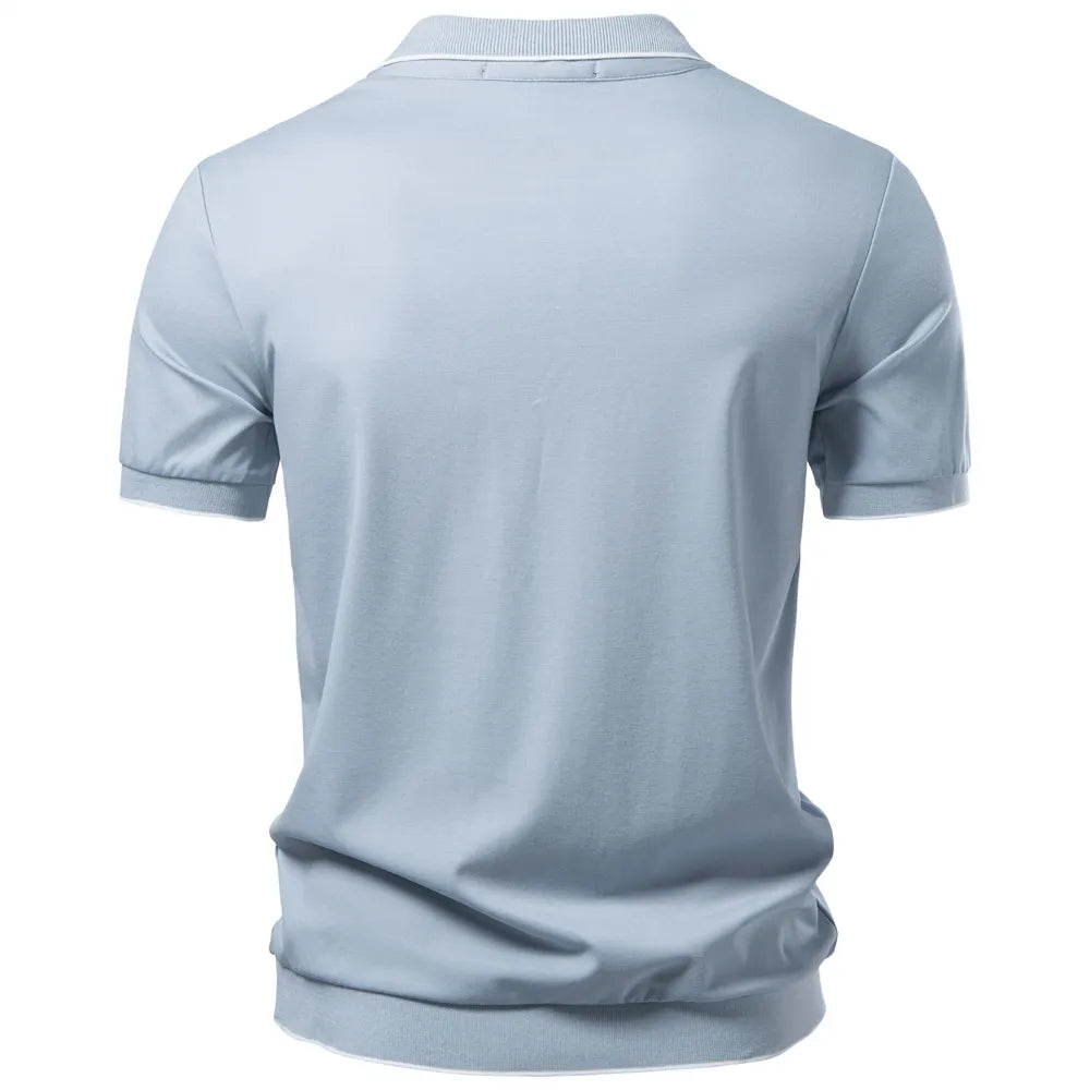 Men's Summer Lightweight Tencel Polo Shirt